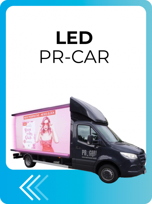 Mobile Werbung - WerbveFahrzeug von PrCar mit LED Screen