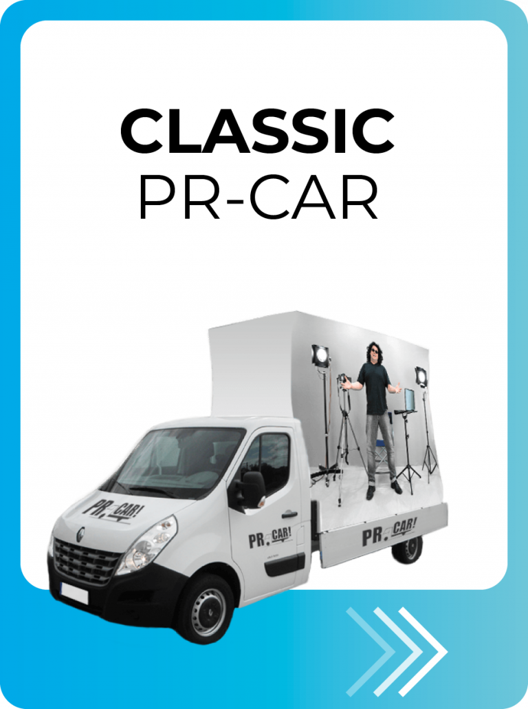 Mobile Werbung - WerbveFahrzeug von PrCar mit Plakat 18 1